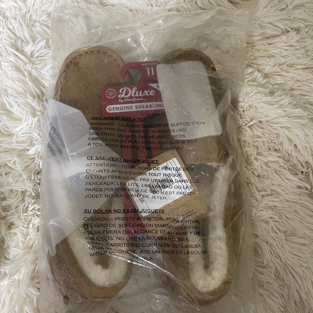 women's deluxe by deerfarm genuine shearling slipper - Picture 3 of 5